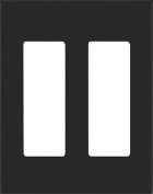 2 Gang Wallplate (Black Color)