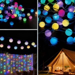 LED4M- G50BALL-LIGHSTR-WPINE-100LED/10M-MOBAPP-USB