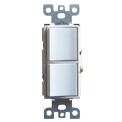 Double Decorative Switch OnOff (White) Double Decorative Switch OnOff (White)